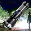 USB Chargeable Strong Light Handheld Flashlight; Plastic Material; Camping Backpacking Hiking