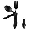 1pc New Outdoor Folding Multifunctional Knife; Fork And Spoon Set