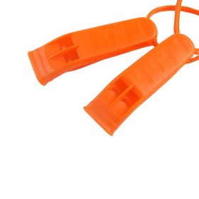 2pcs Survival Safety Whistle; Emergency Whistles With Reflective Lanyard; Self Defense Shrill Loud