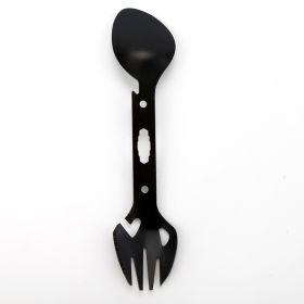 Outdoor Stainless Steel Multi-function Fork Spoon Tableware Combination Bottle Opener Fish Harpoon