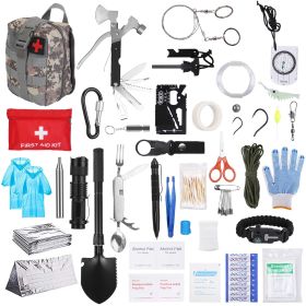 125Pcs Survival Kits Professional Emergency Survival Gear Tactical First Aid Kit