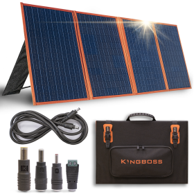 KingBoss Portable 120w Solar Panel High Efficiency Waterproof;  with Multiple Outputs