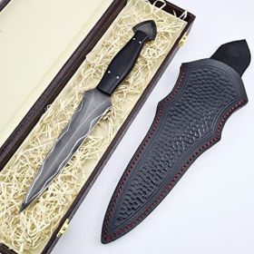 Vetus Dagger Knife with Sheath - Fixed Blade Martial Arts Knife