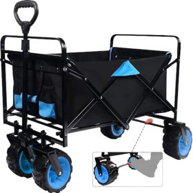 Collapsible Heavy Duty Beach Wagon Cart Outdoor Folding Utility Camping