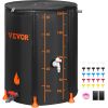 VEVOR Collapsible Rain Barrel, 53 Gallon Large Capacity, PVC Rainwater Collection System