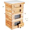 VEVOR Bee Hive 40 Frame Bee Hives Starter Kit, Beeswax Coated Cedar Wood