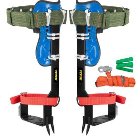 VEVOR Tree Climbing Spikes, 4 in 1 Alloy Metal Adjustable Pole Climbing Spurs, w/Security Belt