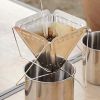 Foldable coffee drip holder Stainless steel filter cup Portable funnel coffee grounds filter