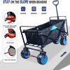 Collapsible Heavy Duty Beach Wagon Cart Outdoor Folding Utility Camping