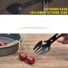 Outdoor Stainless Steel Multi-function Fork Spoon Tableware Combination Bottle Opener Fish Harpoon