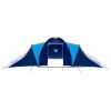 Camping Tent 9 Persons Dark Blue and Blue Fabric