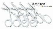 White Trauma Shears 7 1/4", Medical Scissors for Nurses 7.25', Heavy Duty Surgical Scissors