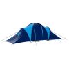 Camping Tent 9 Persons Dark Blue and Blue Fabric