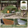 84.6*34.5*49.2in military green camping tent with tent storage bag and camp bed