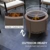 Outsunny 2-in-1 Smokeless Fire Pit, BBQ Grill, 19" Portable Wood Burning Firepit