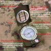 Military Lensatic Sighting Compass; Survival Tactical Backpacking Compact; Handheld Gear With Carry Bag