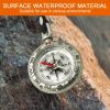 Mini Waterproof Shockproof Compass With Keychain; Emergency Survival Equipment