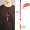 2pcs Survival Safety Whistle; Emergency Whistles With Reflective Lanyard; Self Defense Shrill Loud