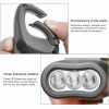 LED Flashlight Hand Crank Solar Powered Rechargeable Survival Gear Self Powered