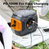 320W Portable Power Station;  Flashfish 292Wh 80000mAh Solar Generator Backup