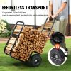 VEVOR Firewood Log Cart, 250 lbs Capacity, Outdoor and Indoor Wood Rack Storage Mover