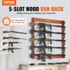 VEVOR Gun Rack, Wood Gun Rack Wall Mount, Gun Display Rack holds 5 Riflesi