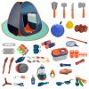 56Pcs Kids Camping Toy Set With Playtent