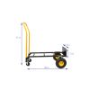 Hand Truck Dual Purpose 2 Wheel Dolly Cart and 4 Wheel Push Cart with Swivel Wheels