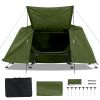 84.6*34.5*49.2in military green camping tent with tent storage bag and camp bed