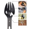 Outdoor Stainless Steel Multi-function Fork Spoon Tableware Combination Bottle Opener Fish Harpoon