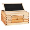 VEVOR Bee Hive Deep Box Starter Kit, 100% Beeswax Coated Natural Cedar Wood