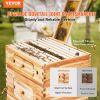 VEVOR Bee Hive 40 Frame Bee Hives Starter Kit, Beeswax Coated Cedar Wood