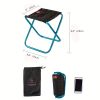 KORAMAN Blue Portable Camp Stool, Ultralight Folding Mini Chair For Camping Fishing Hiking