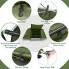 84.6*34.5*49.2in military green camping tent with tent storage bag and camp bed