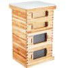 VEVOR Bee Hive 40 Frame Bee Hives Starter Kit, Beeswax Coated Cedar Wood