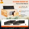 VEVOR Bee Hive Deep Box Starter Kit, 100% Beeswax Coated Natural Cedar Wood