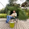 84.6*34.5*49.2in military green camping tent with tent storage bag and camp bed