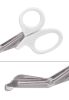 White Trauma Shears 7 1/4", Medical Scissors for Nurses 7.25', Heavy Duty Surgical Scissors