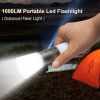 Wanjo 2-in-1 1000LM Portable Led Flashlight and Rechargeable Camping Lights with 7 Lighting Modes