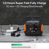 320W Portable Power Station;  Flashfish 292Wh 80000mAh Solar Generator