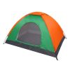 2-Person Waterproof Camping Dome Tent for Outdoor Hiking Survival Orange & Green