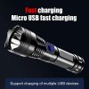 USB Chargeable Strong Light Handheld Flashlight; Plastic Material; Camping Backpacking Hiking