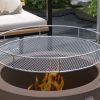 Outsunny 2-in-1 Smokeless Fire Pit, BBQ Grill, 19" Portable Wood Burning Firepit