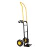 Hand Truck Dual Purpose 2 Wheel Dolly Cart and 4 Wheel Push Cart with Swivel Wheels