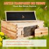 VEVOR Bee Hive Deep Box Starter Kit, 100% Beeswax Coated Natural Cedar Wood