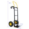 Hand Truck Dual Purpose 2 Wheel Dolly Cart and 4 Wheel Push Cart with Swivel Wheels