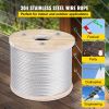 VEVOR Stainless Steel Cable Railing 3/16"x 250ft, Wire Rope 304 Marine Grade