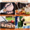 Portable 19-Piece Camping Cookware Kit - Complete Outdoor Kitchen Gear for Picnics & Bonfire