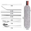 8Pcs Travel Silverware Set with Case Portable Utensils for Camping