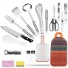 Portable 19-Piece Camping Cookware Kit - Complete Outdoor Kitchen Gear for Picnics & Bonfire